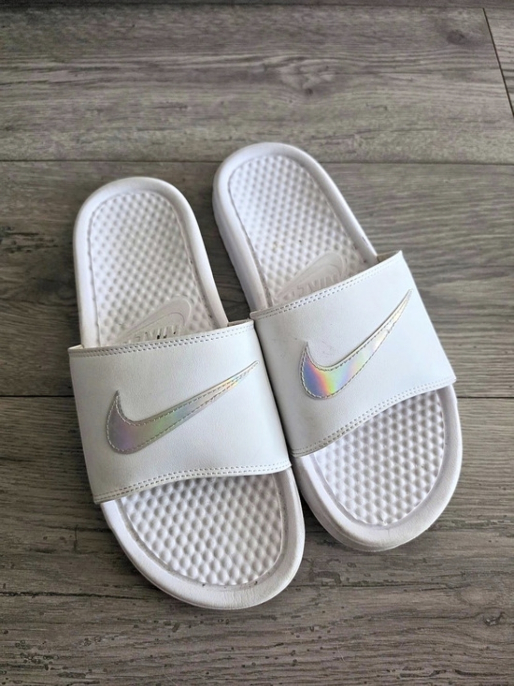 Nike Benassi JDI Slide 'White Iridescent' Sandals White Iridescent